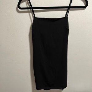 Black, tie back, mini dress